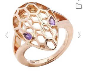 Bvlgari Amethyst Gold Serpenti Ring