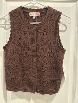 Hazel Moon Women Brown Cardigan Sweater XS - Brand New