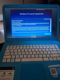 HP Laptop Windows 10 Teal Blue