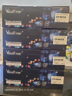 ValueToner CF400X CF401X CF402X CF403X Toner Cartridge Set