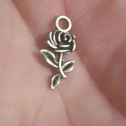 .925 Silver Rose Pendant 