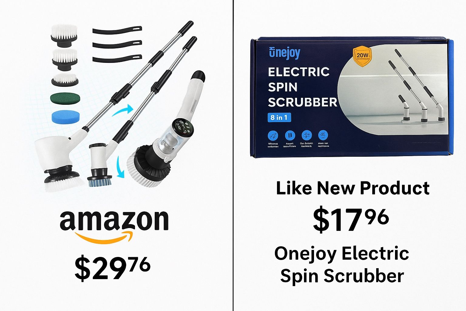 Onejoy Electric Spin Scrubber 8-in-1 – Like New