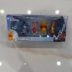 Disney Winnie the Pooh Figurines Set Pooh Piglet Tigger Eeyore Collectible