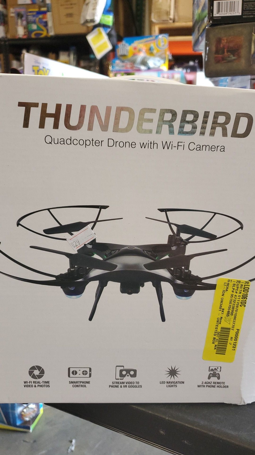 Thunderbird quadcopter drone with Wi-Fi camera