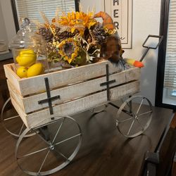 Wooden Wagon Decor