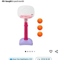 Girls Toddler Basketball Set With Balls (All New)