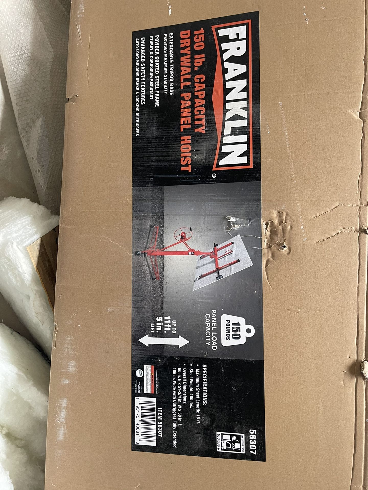 Franklin Dry Wall Hoist