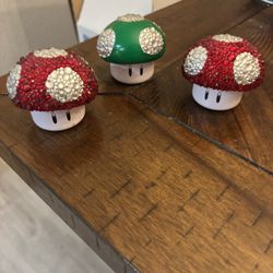 Super Nintendo Bedazzled Mario Toad Mushrooms 