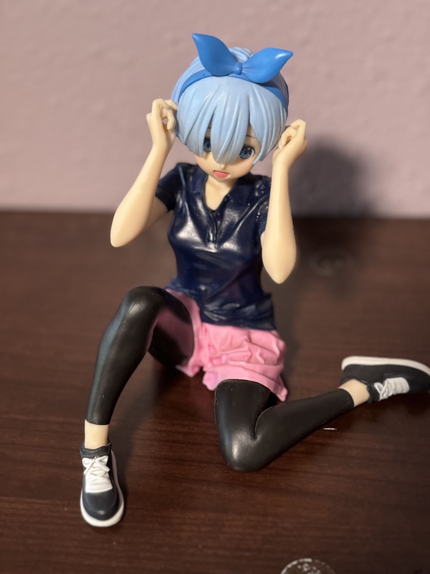 oy Figure Rem and Ram Figure Sitting Position Anime Characters Figure PVC Action Figure