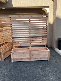 Brand new handcrafted cedar planters made with quality materials & constructed with durability.