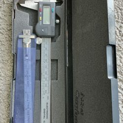 Electronic Digital Caliper 0-150mm W/Case  & Instructions 6" Pocket Ruler - Stainless Steel