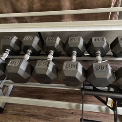 Dumbbell weights 2x30, 2x35 and 2x40 lbs $200 firm