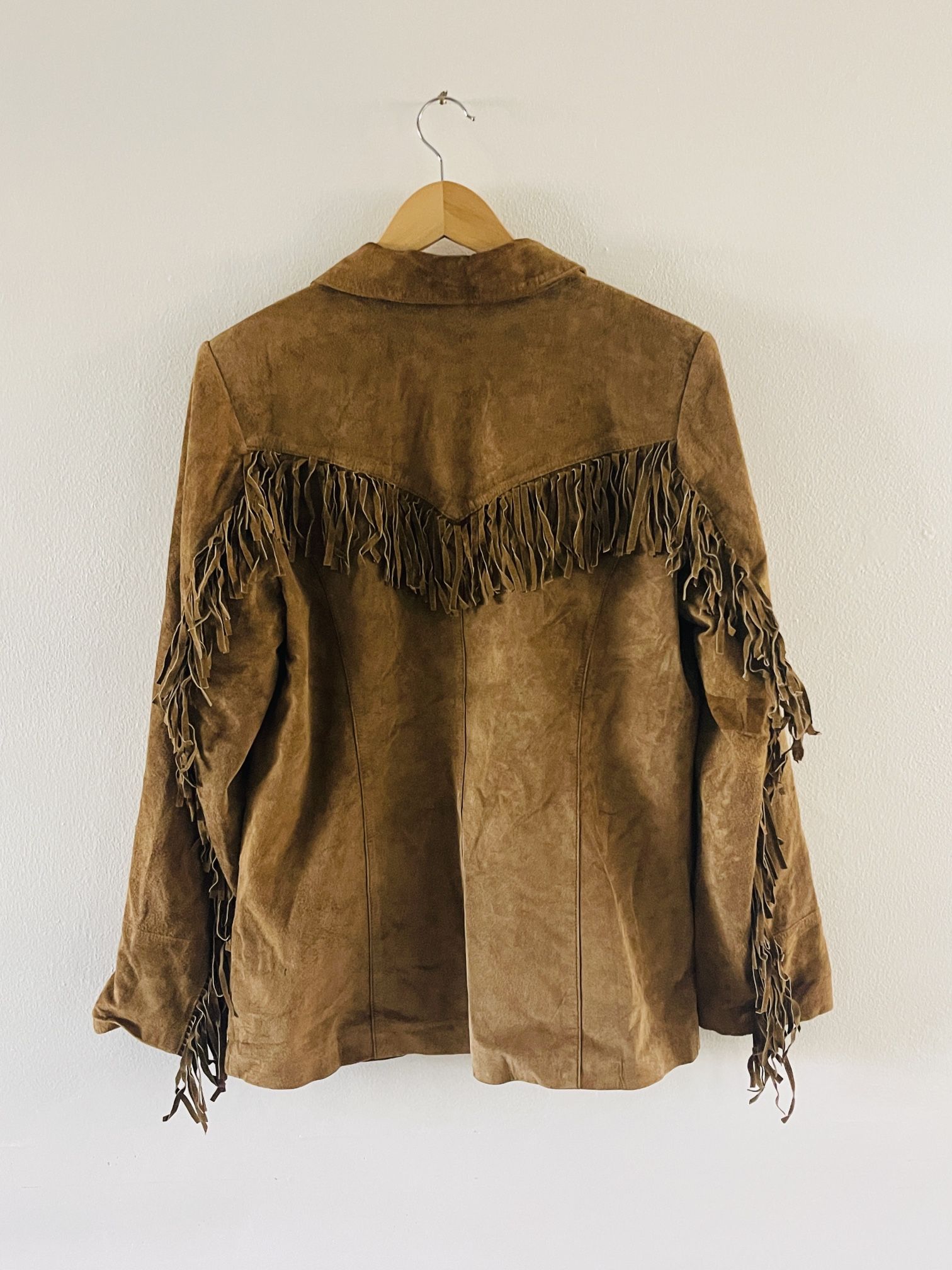 Vintage Fringe Suede Jacket. G