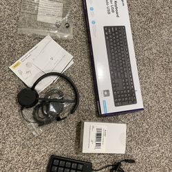 Keyboard Keypad Mouse Headset Bundle