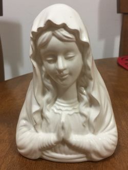 1950’s ceramic mother Mary Praying Relpo # 6777 planter