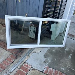 Windows 🪟double panel vinyl retrofit with like new window  ventanas nuevas  Height 33 1/4 inches  Width 70 1/4 inches 
