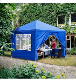 10x10 Pop Up Canopy with Sidewalls, Easy Setup Instant Canopy Tent, Portable with Carry Bag