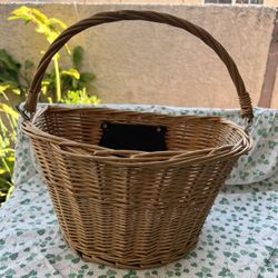 Wicker Basket for Bicycle