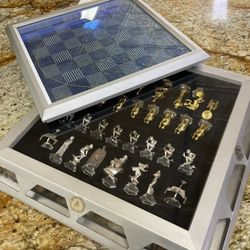 Franklin Mint Star Trek 25th Anniversary Chess Board and Pieces