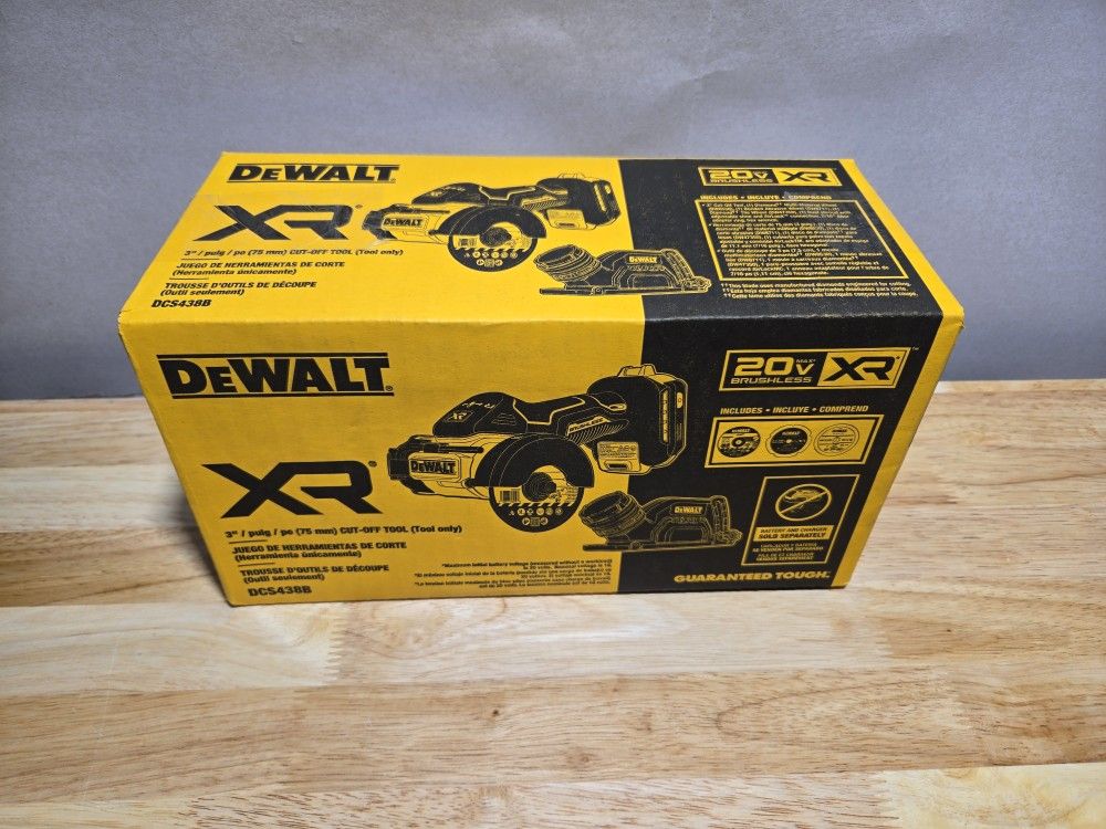 NEW DEWALT 20V XR Cordless Brushless 3 in. Cut-Off Tool (Tool Only) DCS438B Tile Saw