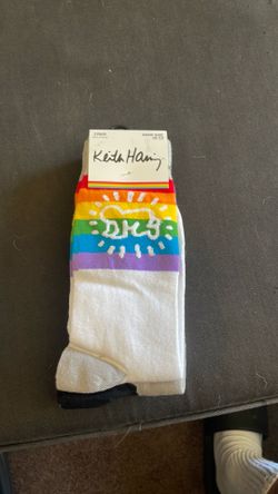 Keith Haring Crew Socks 3-Pair Size 10-13