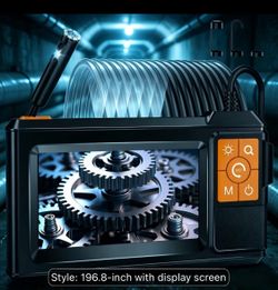 Brand new in box! 1 High-definition Detection Endoscope with Light, 1080P High-definition Endoscope with Light, 4.3-inch IPS Screen, IP67 Sewer Endosc