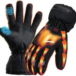 Heated Gloves XL Electric Rechargeable Touchscreen Thermal Heat Gloves, Winter/ Hunt/ Fish/ Cycle/ Motorcycle/ Camping/ Ski/ Hike/ Outdoor