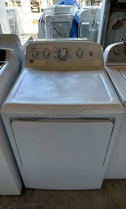 White GE Dryer with Knob Controls, Lightly Used