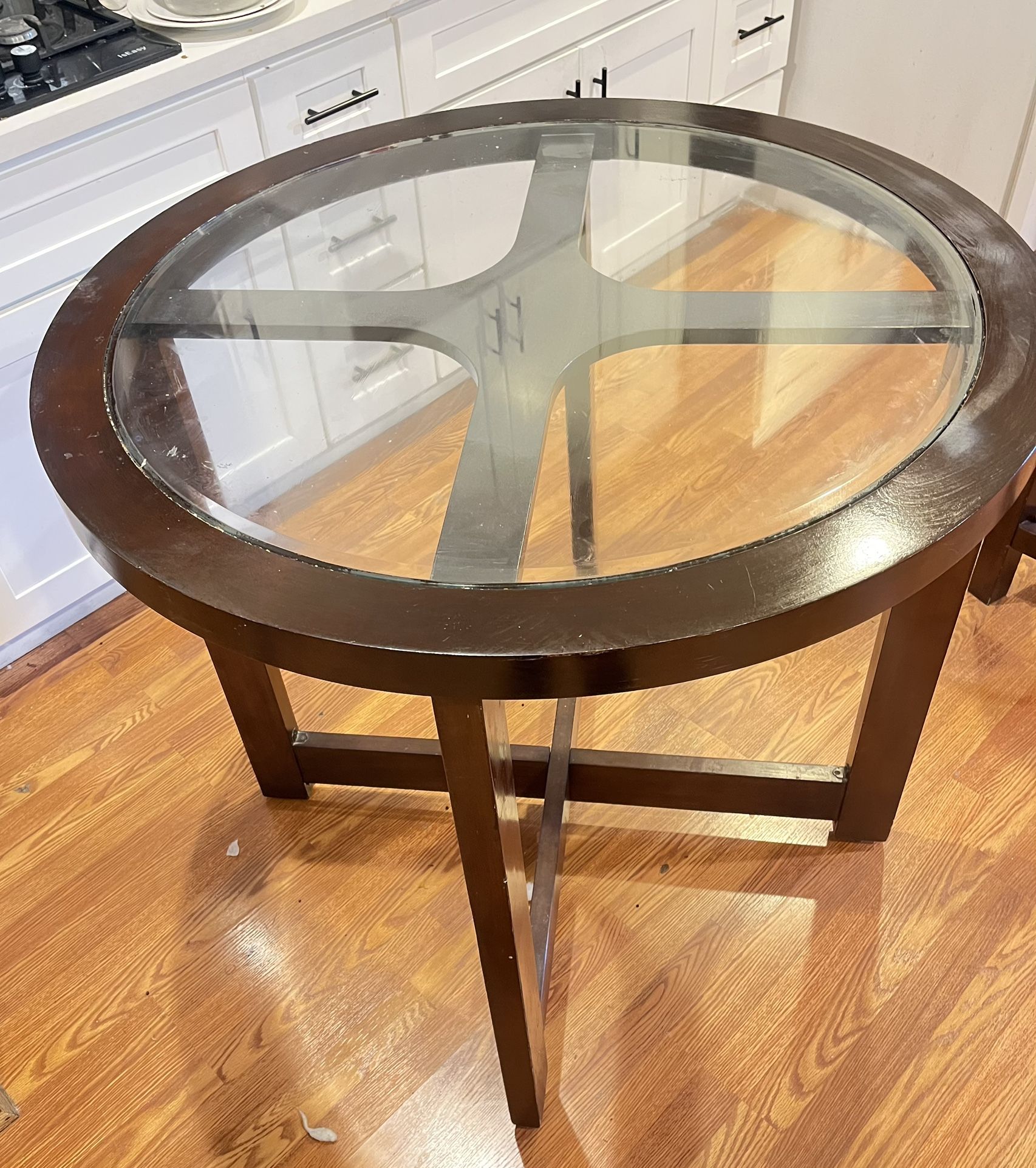 Glass Wooden Table