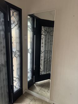 White Stand Up Mirror