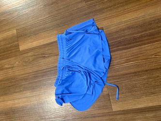 Blue Athletic Shorts with Drawstring