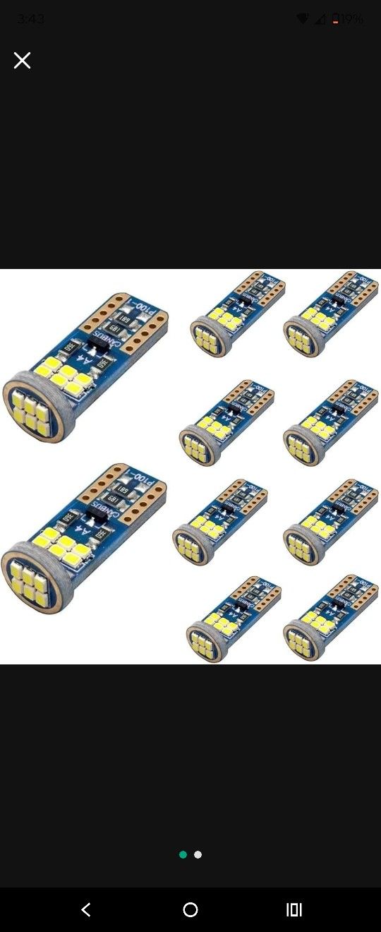 T10 Led Bulbs Super Bright Bulbs Reverse Lights License Plate Interior 6000k Canbus 