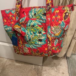Vera Bradley Quilted Tote and Wallet