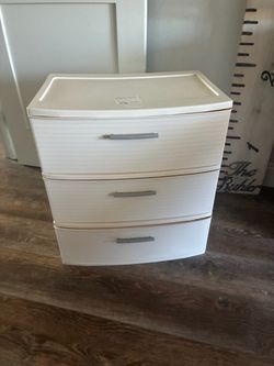 3-Drawer Plastic Storage Dresser
