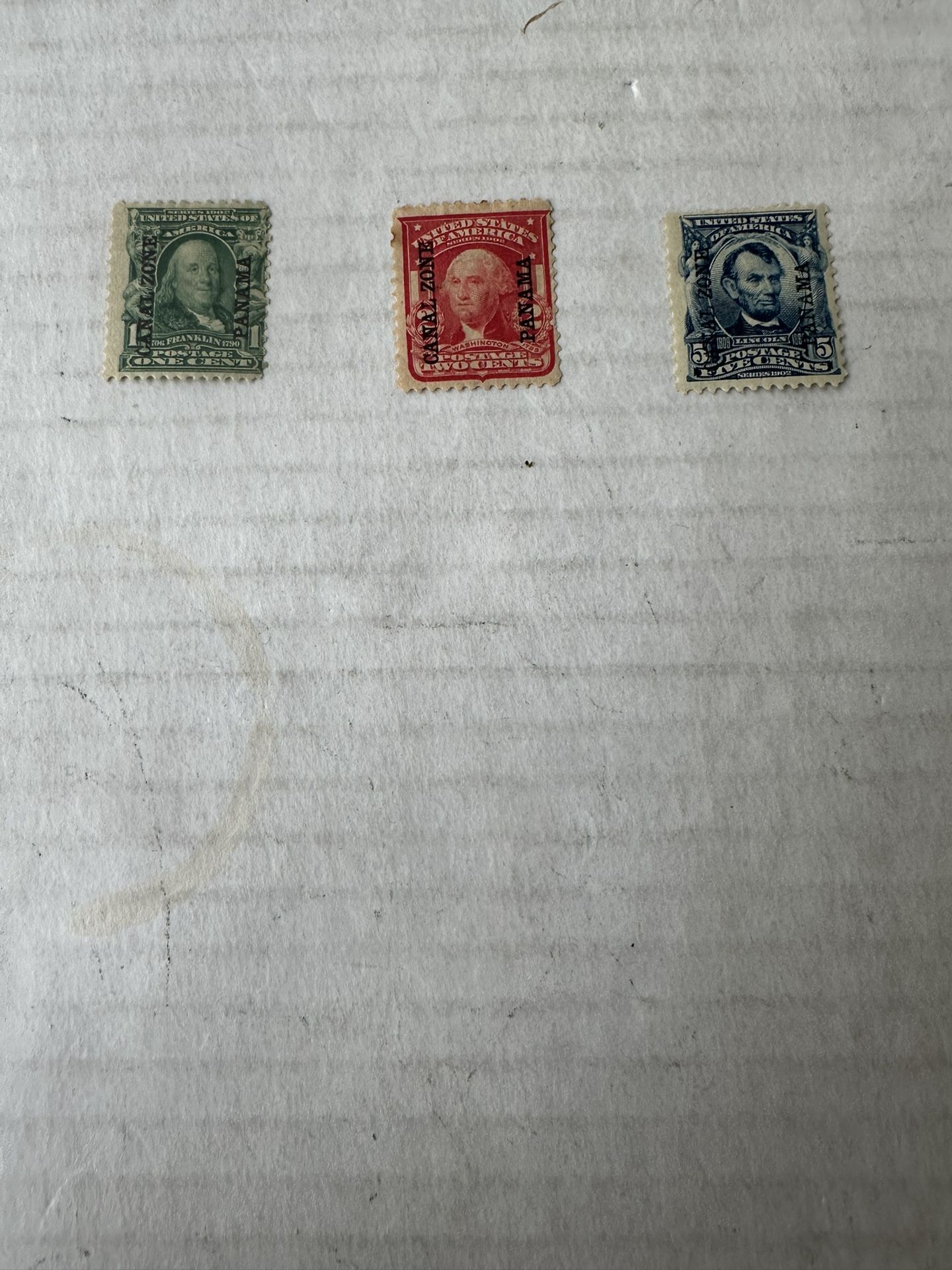 United States Canal Zone Possession Set Of 3 Stamps 