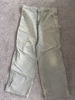Carhartt Flannel Insulated Dungaree Pants Green Sz.32