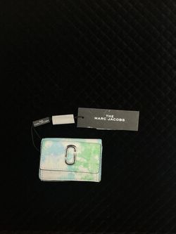 Marc Jacobs Snapshot Mini Wallet – Bold Blue & Green Tie-Dye Statement Piece