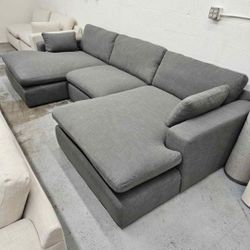 Double Chaise Cloud Comfy Plush Sectional Sofa Couch