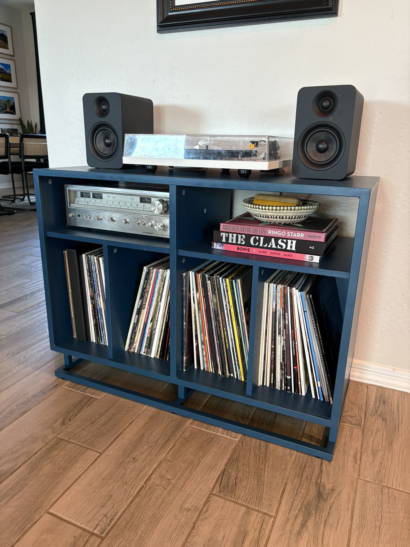 Record player stand Blue, Stand Only