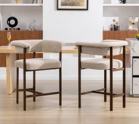 Set of 2 Modern Counter Height Bar Chairs