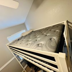 Full Size Bed Frame With Desk  Mattress Not Included 