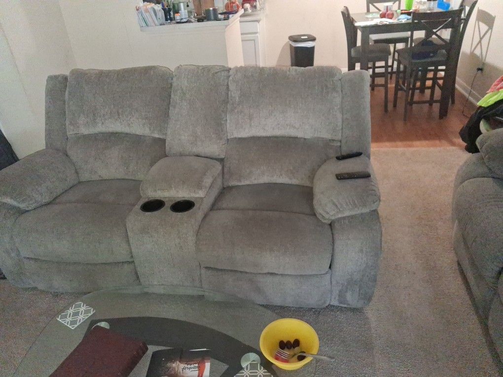 Recliner Couch And Recliner Love Couch, Bedroom Set, Dining Room Table
