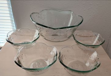 Large Bowl & 4 Medium all for $30