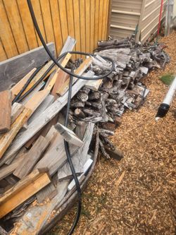 Large Stack of Firewood and Scrap Wood