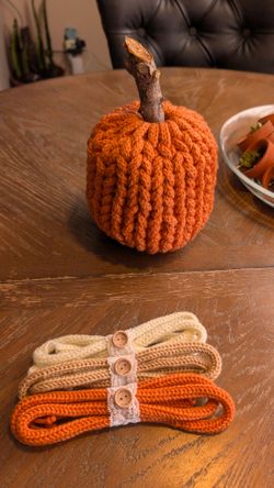 Handmade Crochet Pumpkin Fall Decor