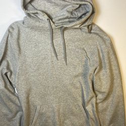 Vans Gray Fleece Pullover Hoodie Men's Large Hooded Pockets Drawstring