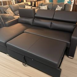 Black Sleeper Sectional. Ask For The Price