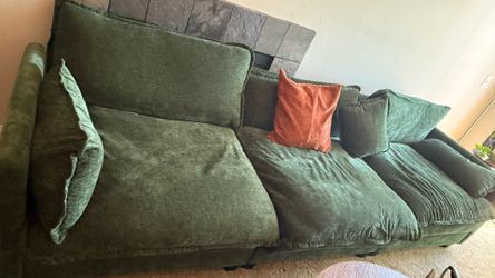 L Shaped Modern Sofa Modular Sectional Cloud Couch with Ottoman,