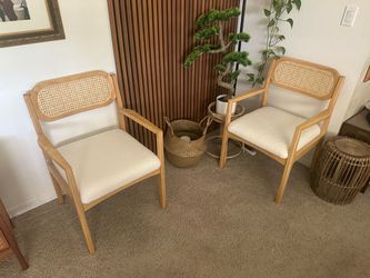 Wood/white Chairs (set of 4)