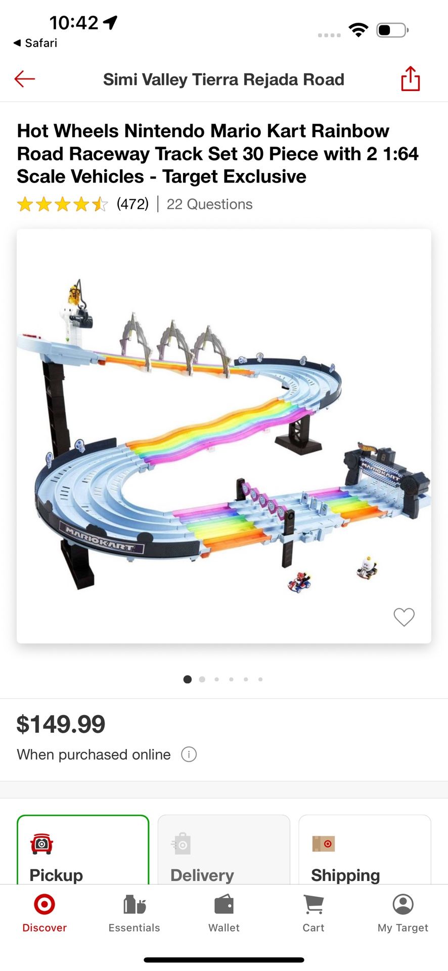 Hot Wheels Mario Rainbow Track